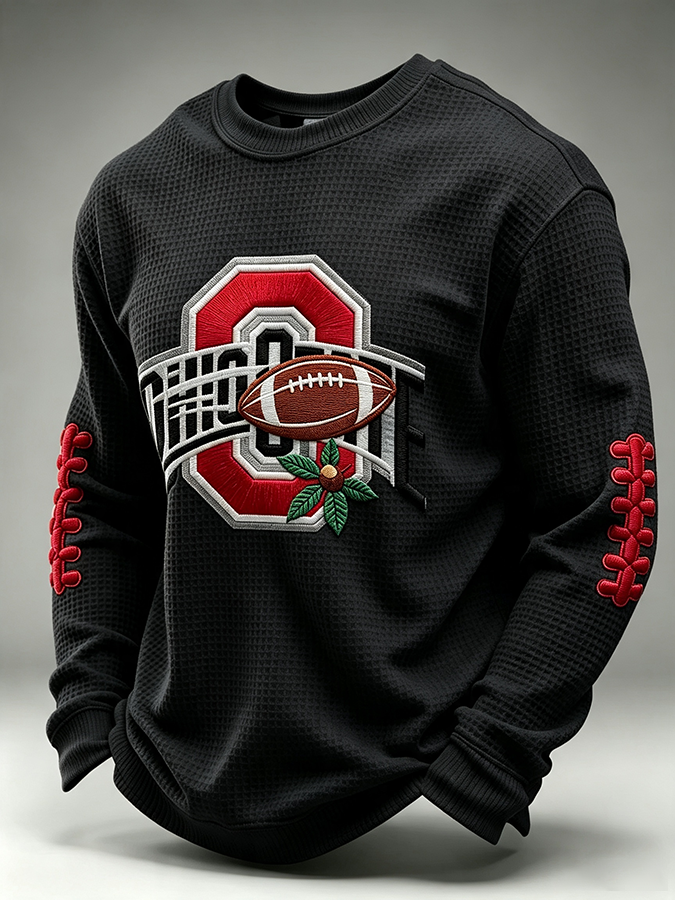 Men'S Rugby Printed Waffle T-Shirt