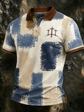 Men's Western-Style Faith Print Casual Polo Shirt