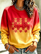 Women's Football Printed Casual Sweatshirt