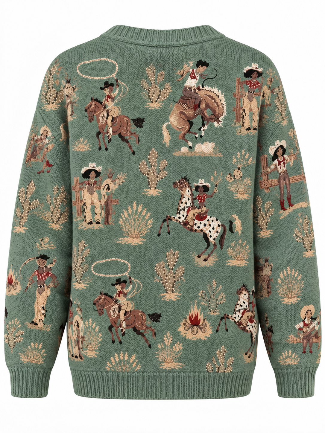 Ladies' Western Style Sweater Cardigan