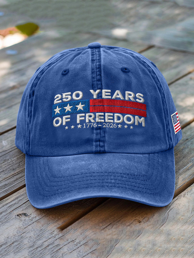 Unisex USA Anniversary Celebration FREEDOM Print Hat