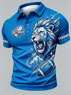 Men'S Football Fan Printed Polo Shirt