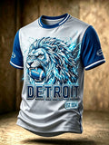 Men's Football Fan Printed Casual T-Shirt