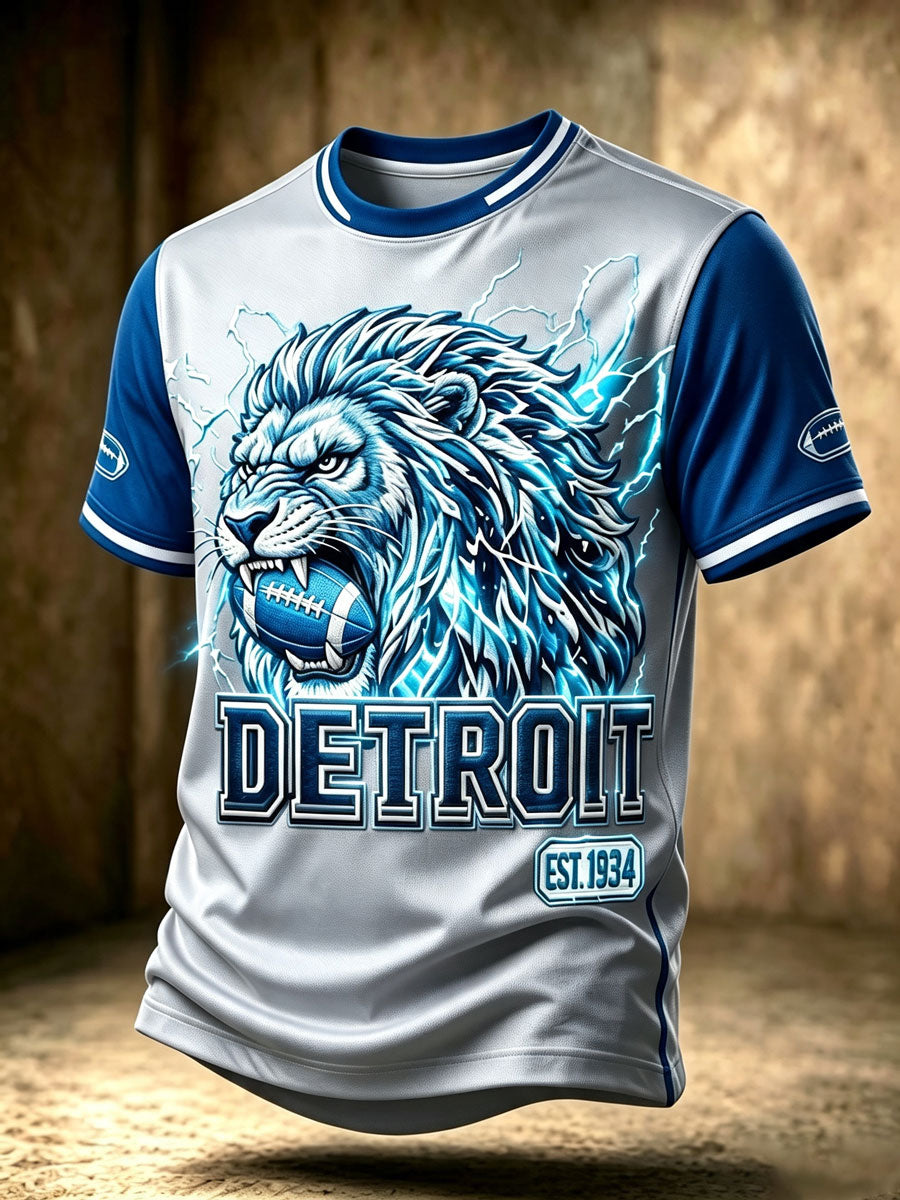 Men's Football Fan Printed Casual T-Shirt