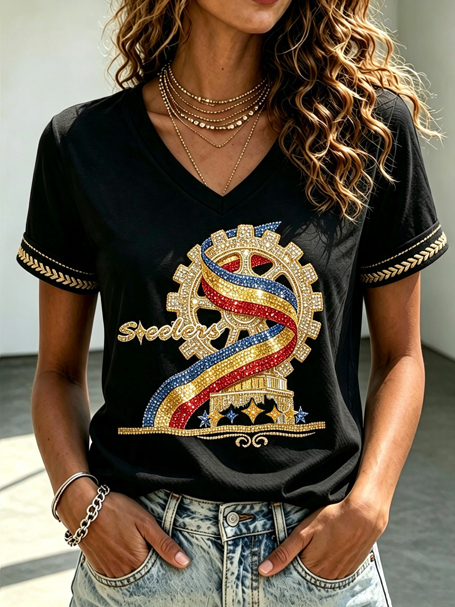 Women's Football Printed Casual Sweatshirt