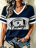 Women's Football Printed Casual T-Shirt