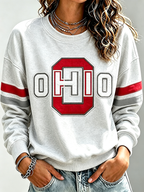 Ladies' Rugby Printed Round Neck T-Shirt