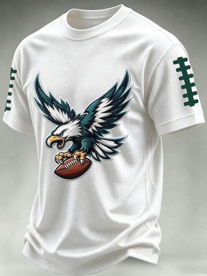 Men'S Football Print Waffle T-Shirt