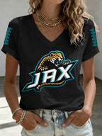 Women'S Football Print Short-Sleeve T-Shirt