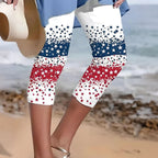 Women'S Casual Independence Day Commemorative Print Leggings For The 250Th Anniversary Of The Founding Of The United States