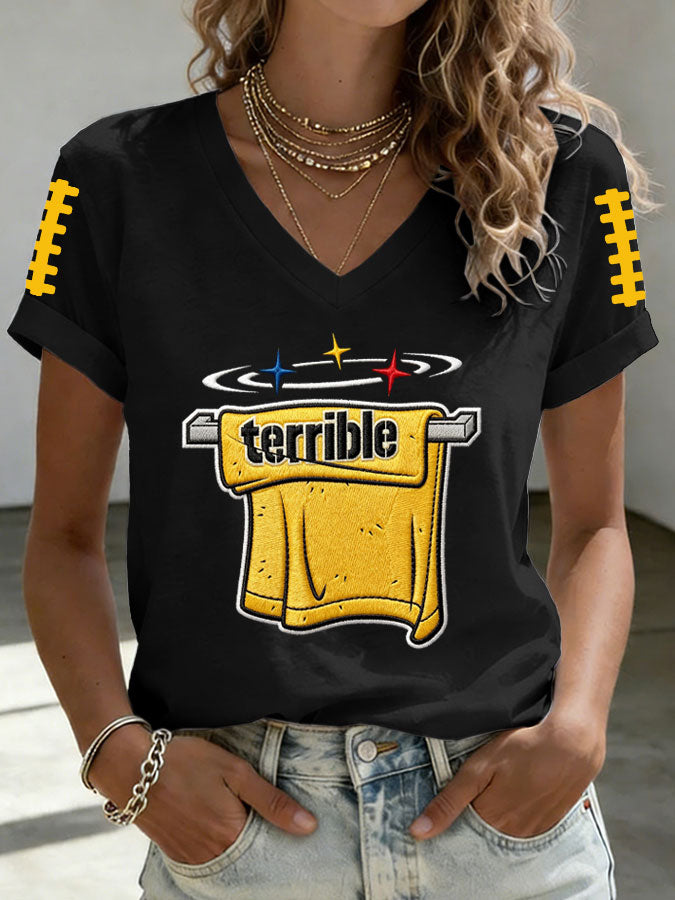 Women'S Football Print Short-Sleeve T-Shirt