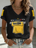 Women'S Football Print Short-Sleeve T-Shirt