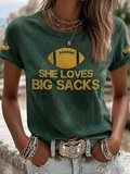 Women'S Gameday Football Lover Casual T-Shirt