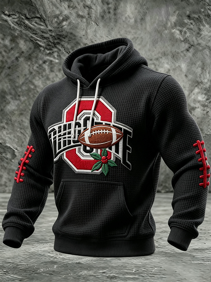 Men'S Rugby Printed Casual Hoodie
