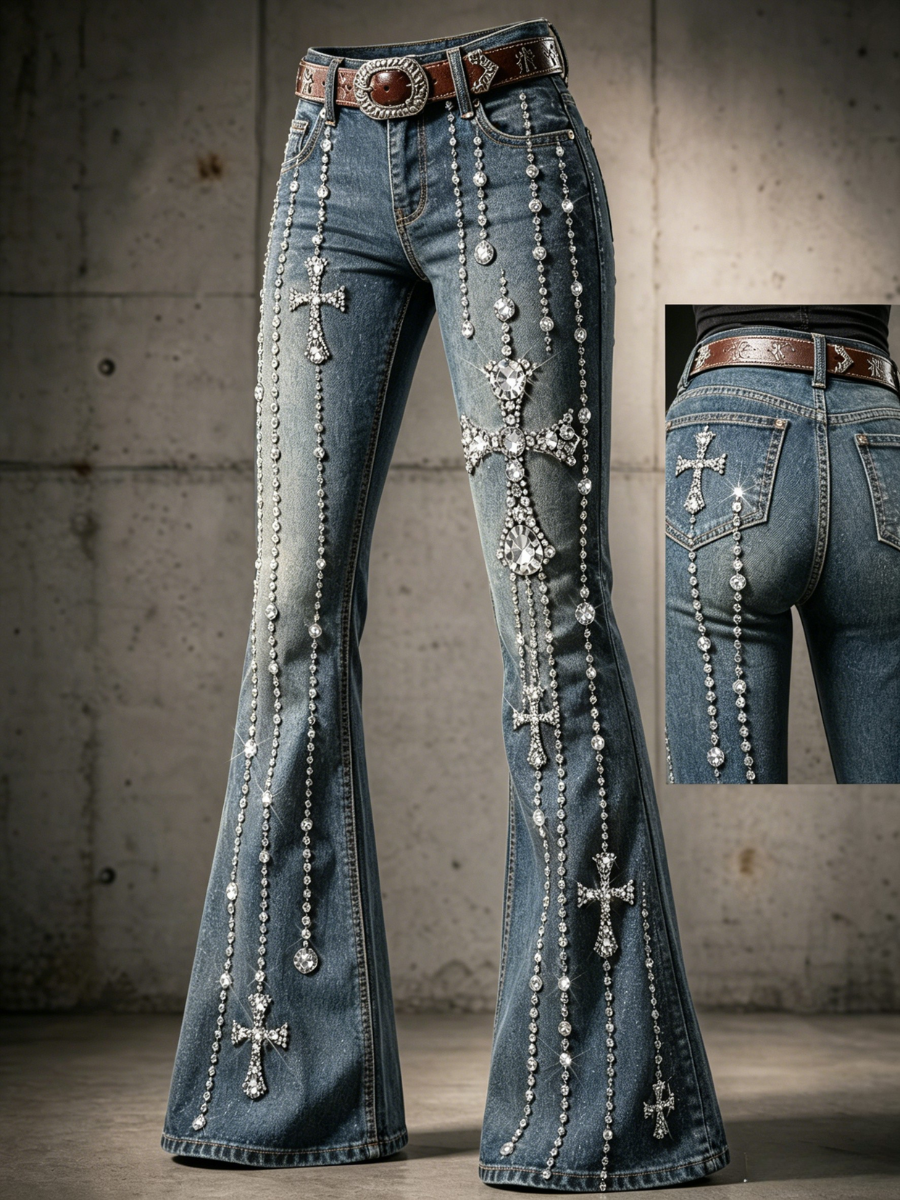 Women's Faith Printed Casual Jeans