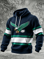 Men's Football Printed Casual Hoodie