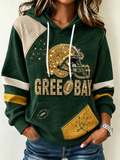 Women's Football Print Sweatshirt