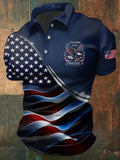 Men's casual waffle Patriot Polo