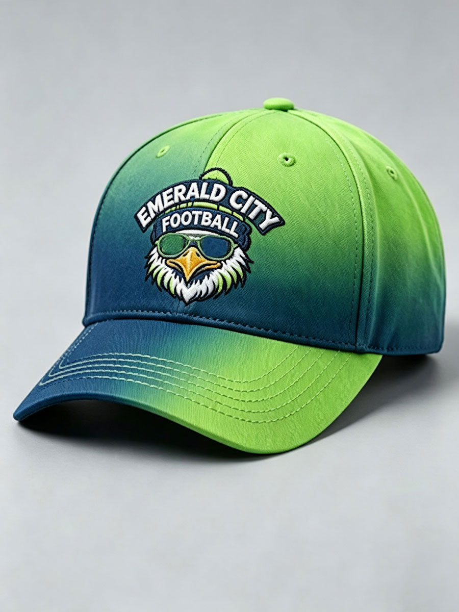 Neutral football printed casual hat