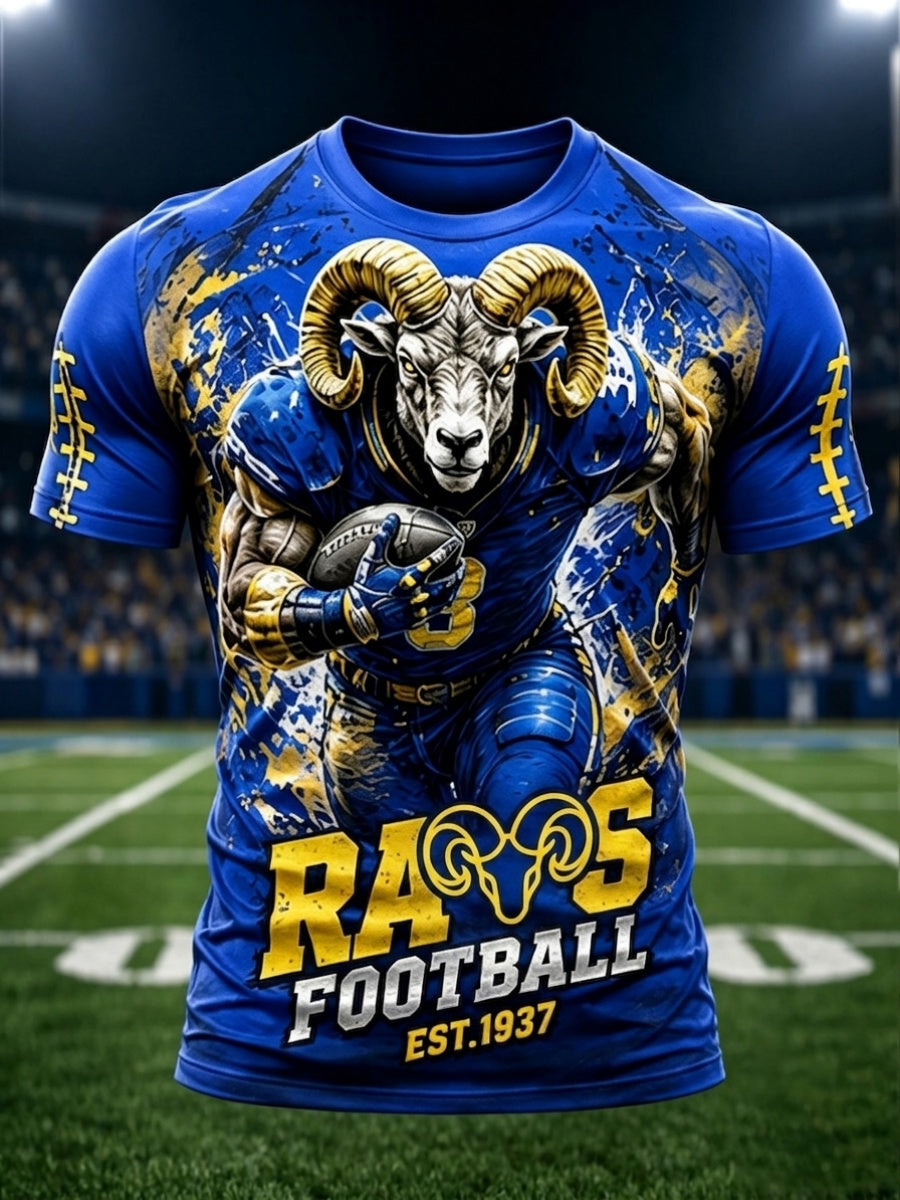Men'S Football Game Print Casual T-Shirt