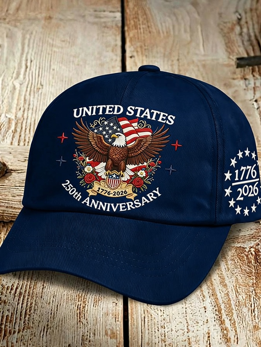 Unisex 250Th Anniversary Founding Celebration Printed Baseball Hat For Independence Day In The United States