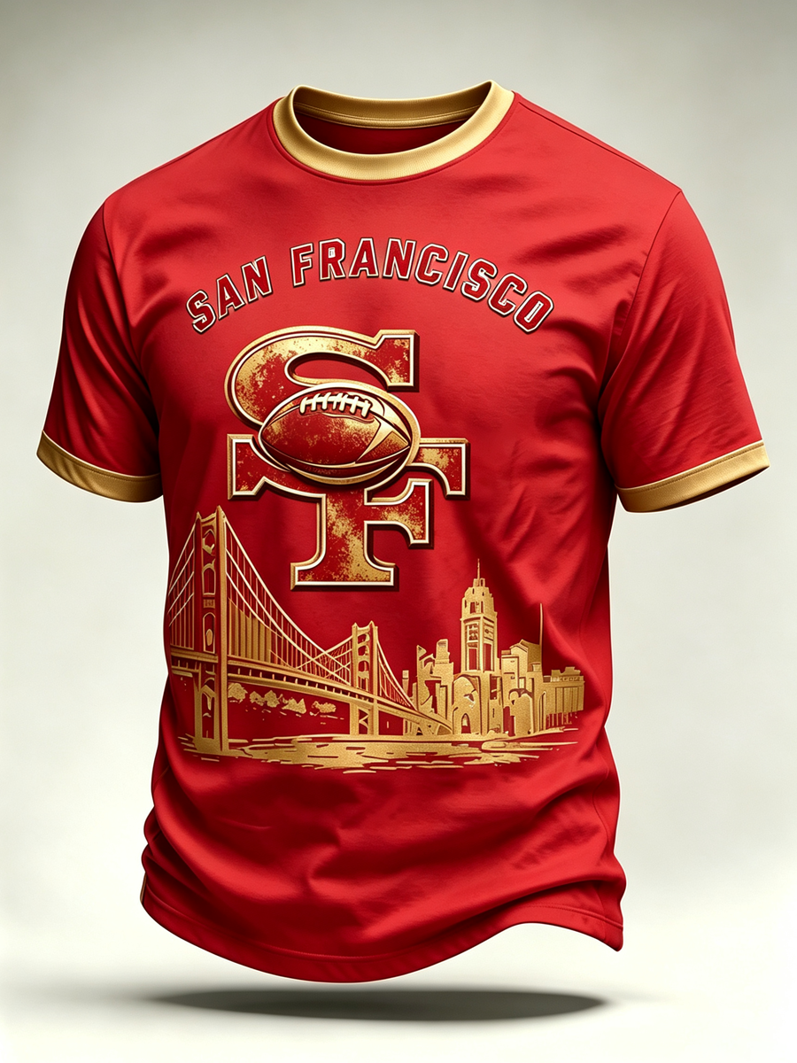 Men's Football Gameday Gift For Football Fans Casual Tee