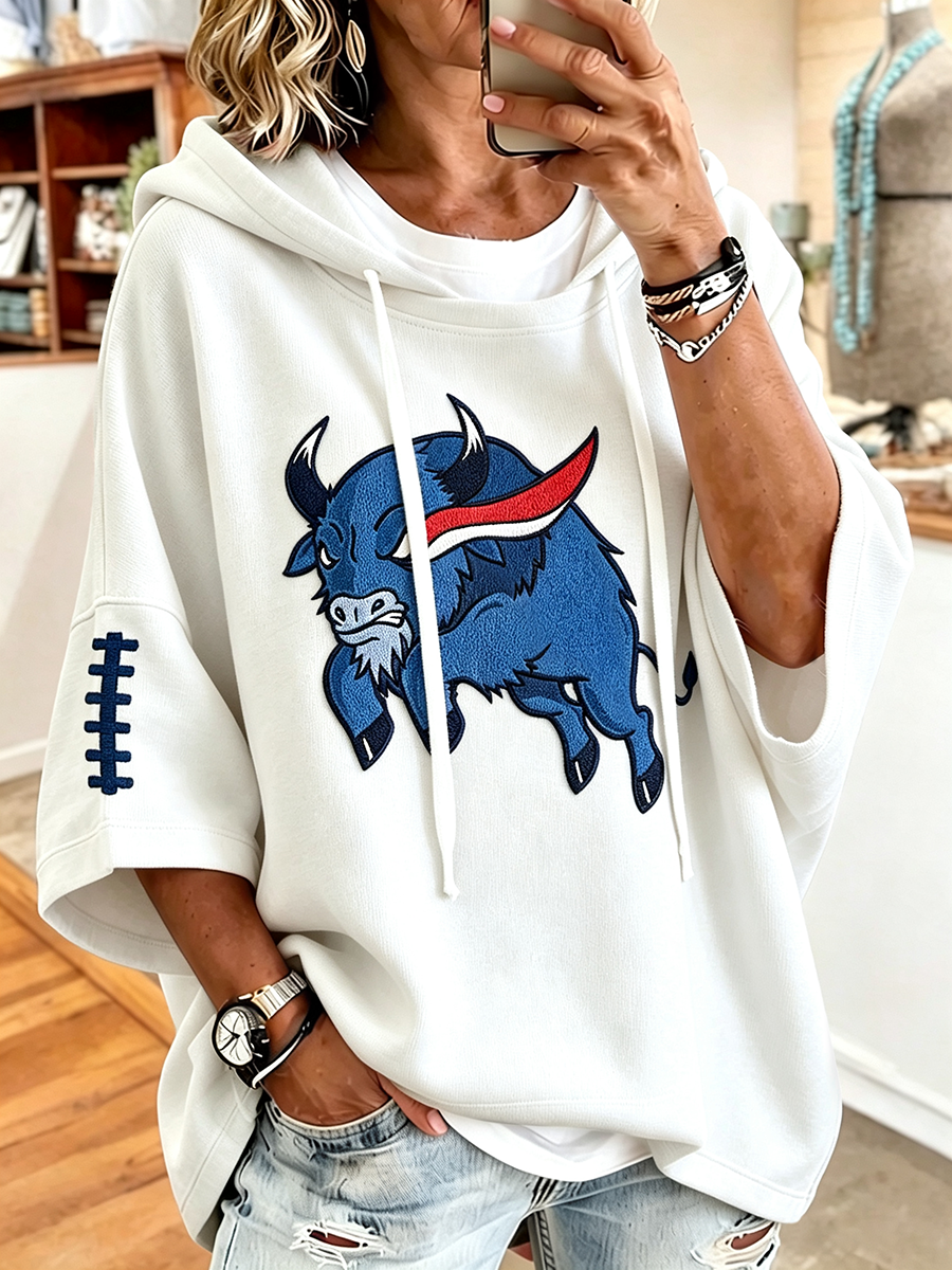 Women'S Go for it! Sports Loose Hoodie