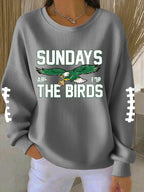 Women's Football Print Casual Sweatshirt