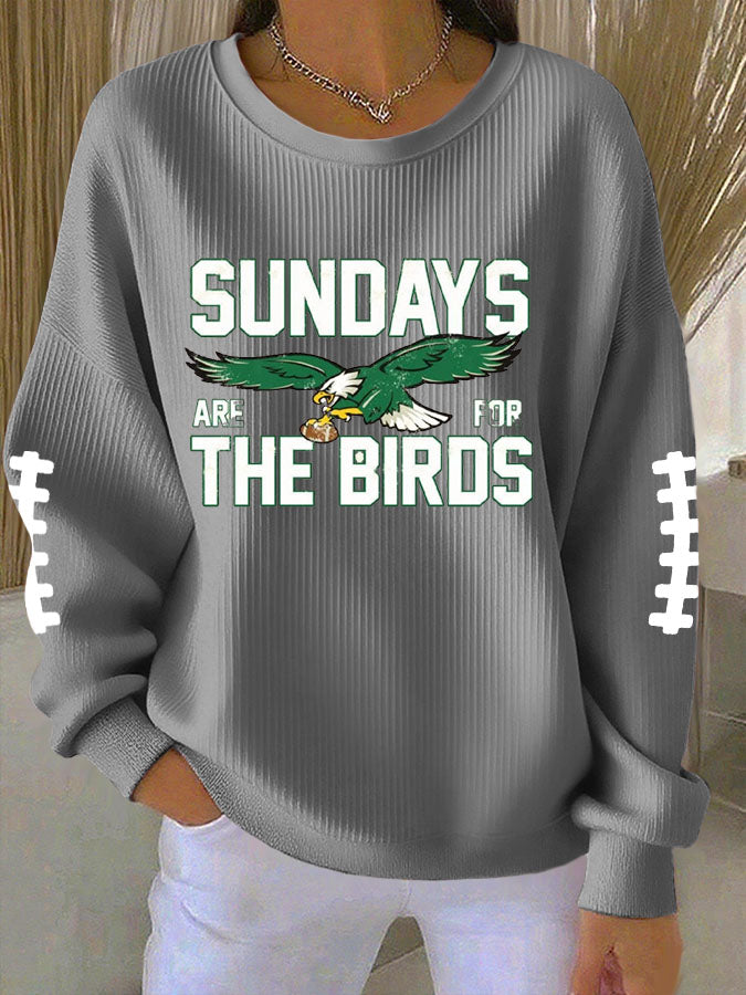 Women's Football Print Casual Sweatshirt