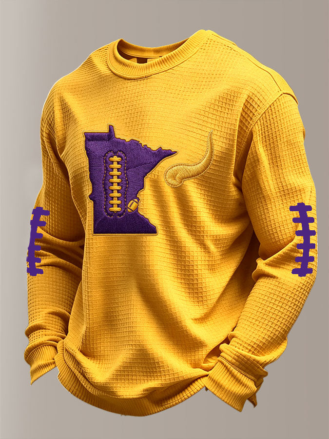 Men'S Football Printed Waffle T-Shirt