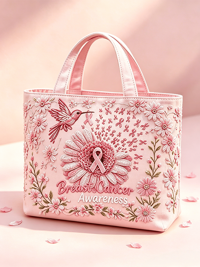 Pink Hope Bird Printed Casual Bag