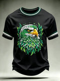 Men's Football Print Short Sleeve T-Shirt