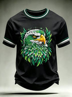 Men's Football Print Short Sleeve T-Shirt
