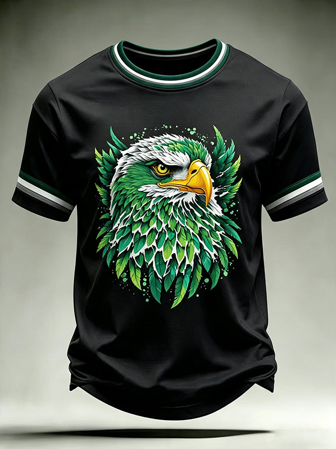 Men's Football Print Short Sleeve T-Shirt