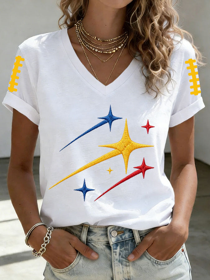 Women'S Football Print Short-Sleeve T-Shirt