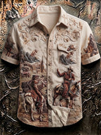 Men's Retro Western Cowboy Style Shirt