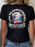 Women's 250th Anniversary Printed Casual T-Shirt