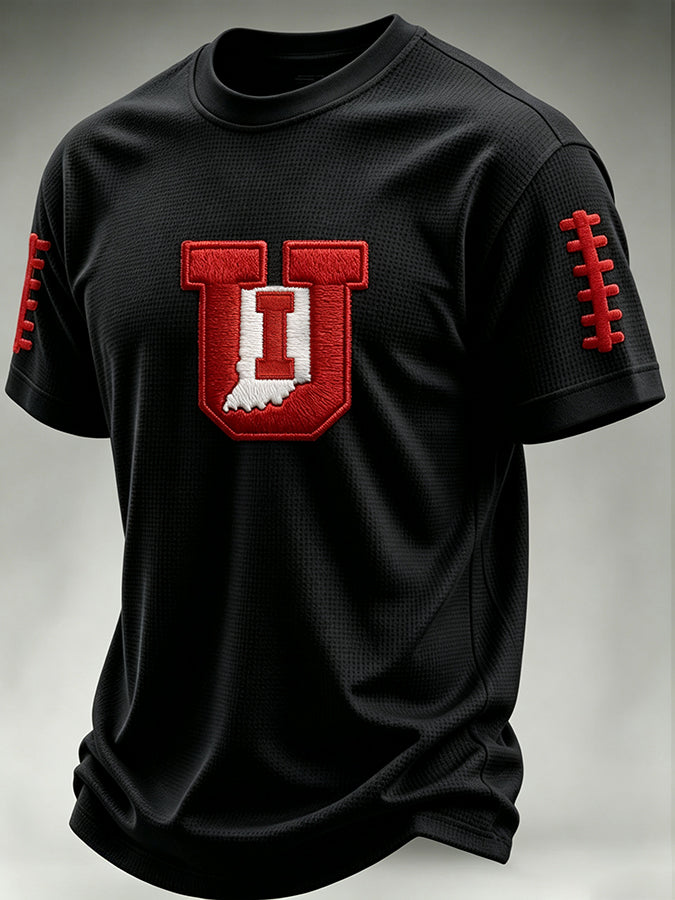 Men'S Football Print Waffle T-Shirt