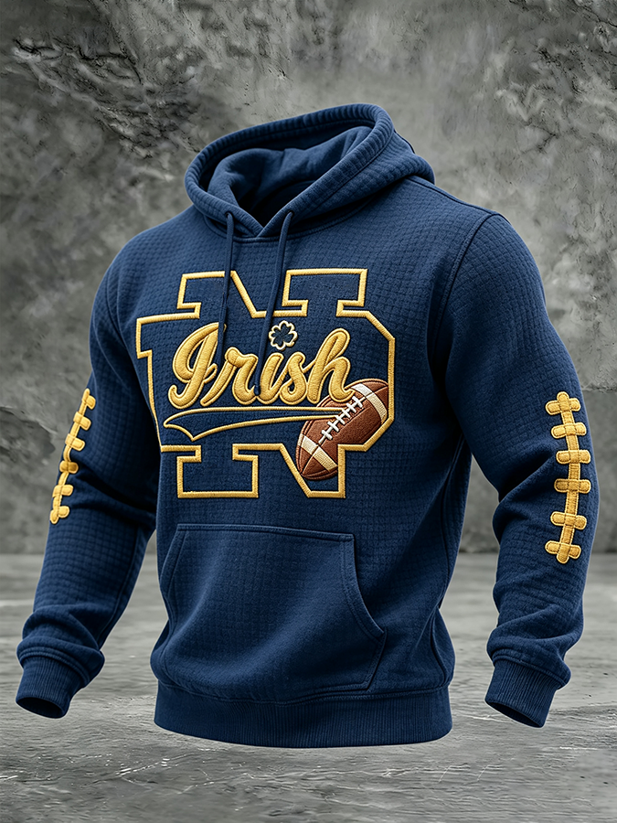 Men'S Rugby Printed Casual Hoodie