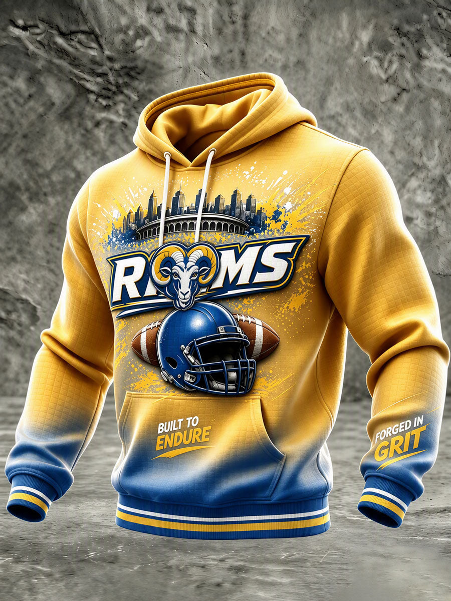 Men'S Football Game Printed Casual Hoodie