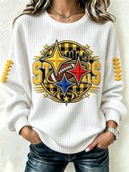 Women'S Football Printed Round Neck Sports Shirt