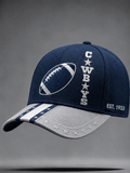 Neutral football printed casual hat