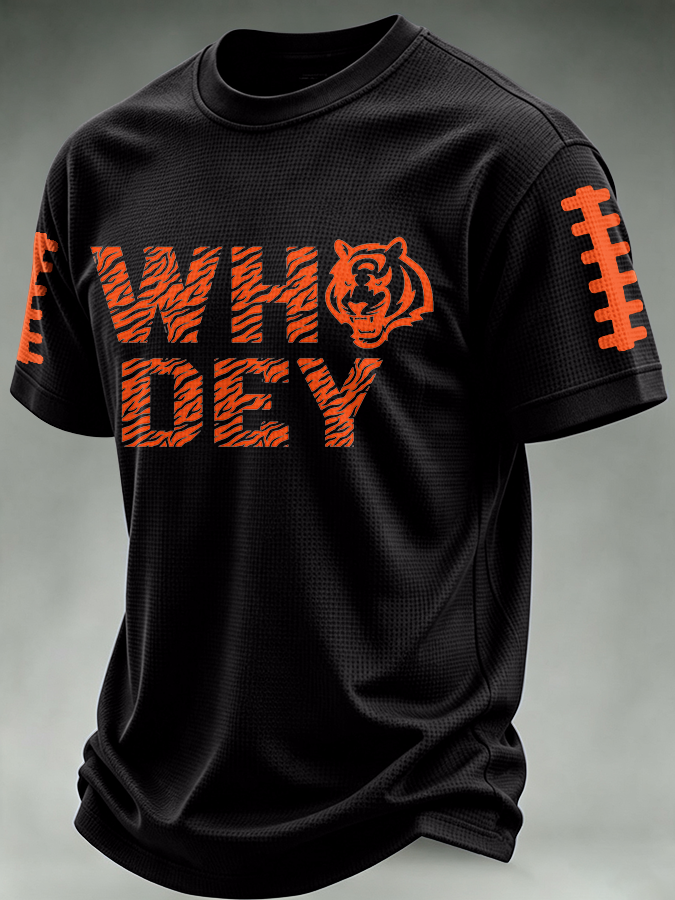 Men'S Football Print Waffle T-Shirt