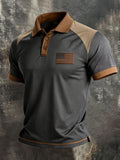 Men'S Retro American Patriots Independence Day 250Th Anniversary Polo Neck Short Sleeve