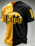 Men'S Football Print Waffle T-Shirt