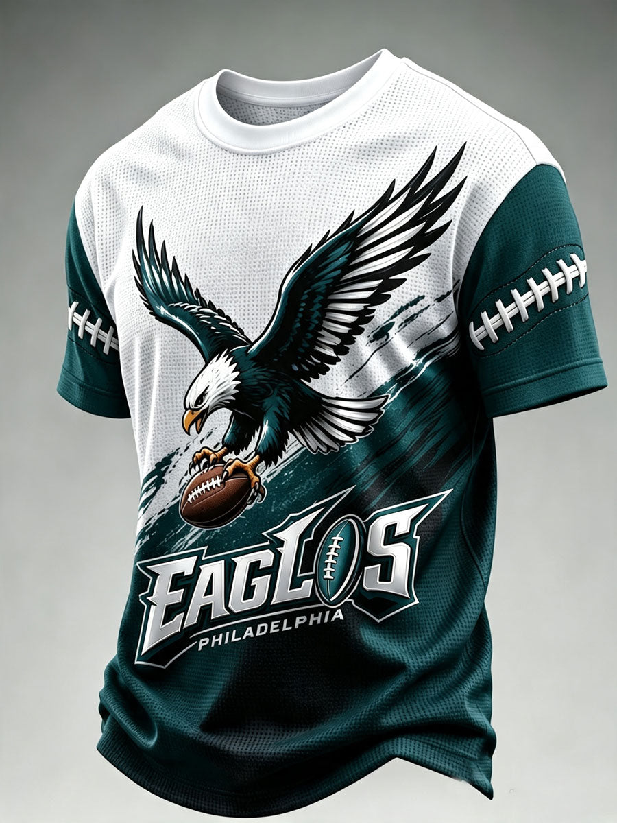 Men'S Football Fan Waffle T-Shirt