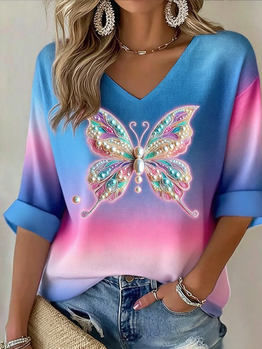 Women'S Breast Cancer Awareness Prevention Printed Casual Top
