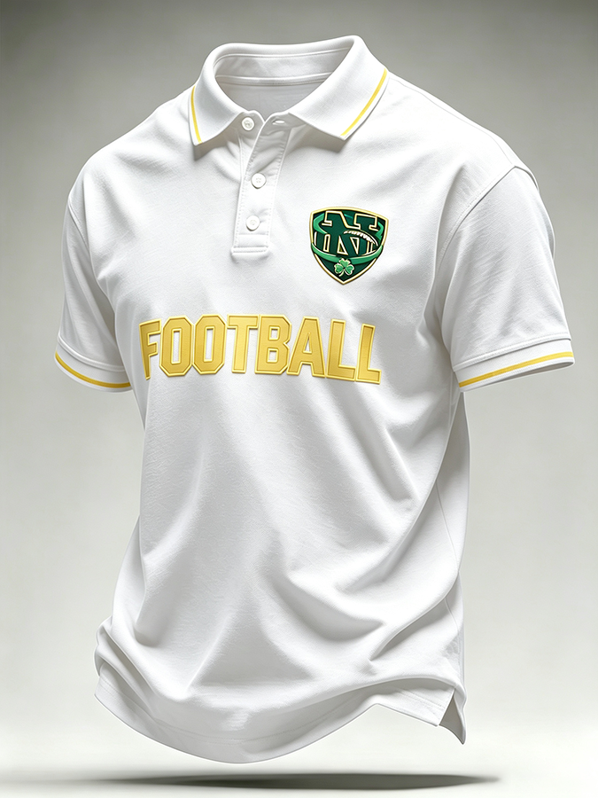 Men'S Retro Rugby Collar Polo Shirt
