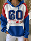 Women'S Football Casual Printed Hoodie