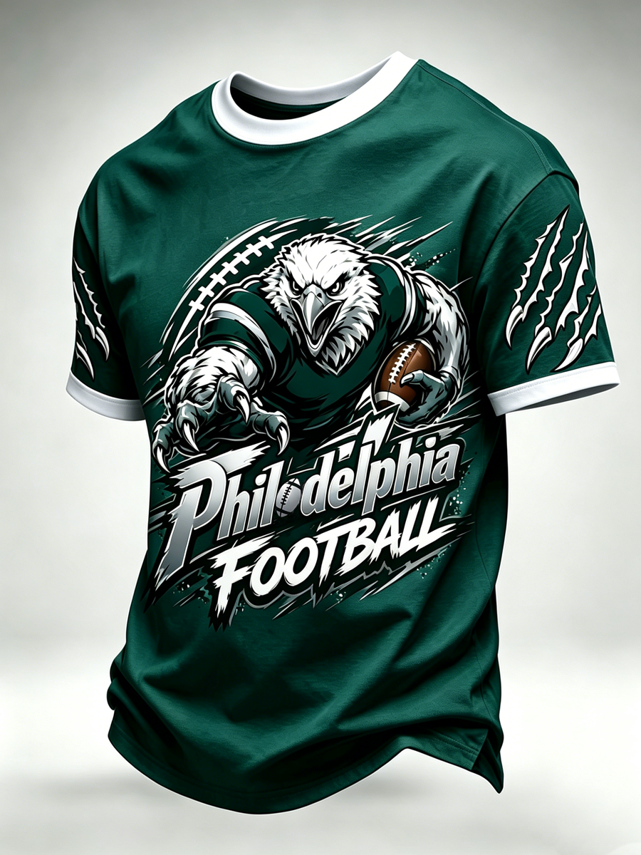 Men's Football Printed Short-Sleeve T-Shirt